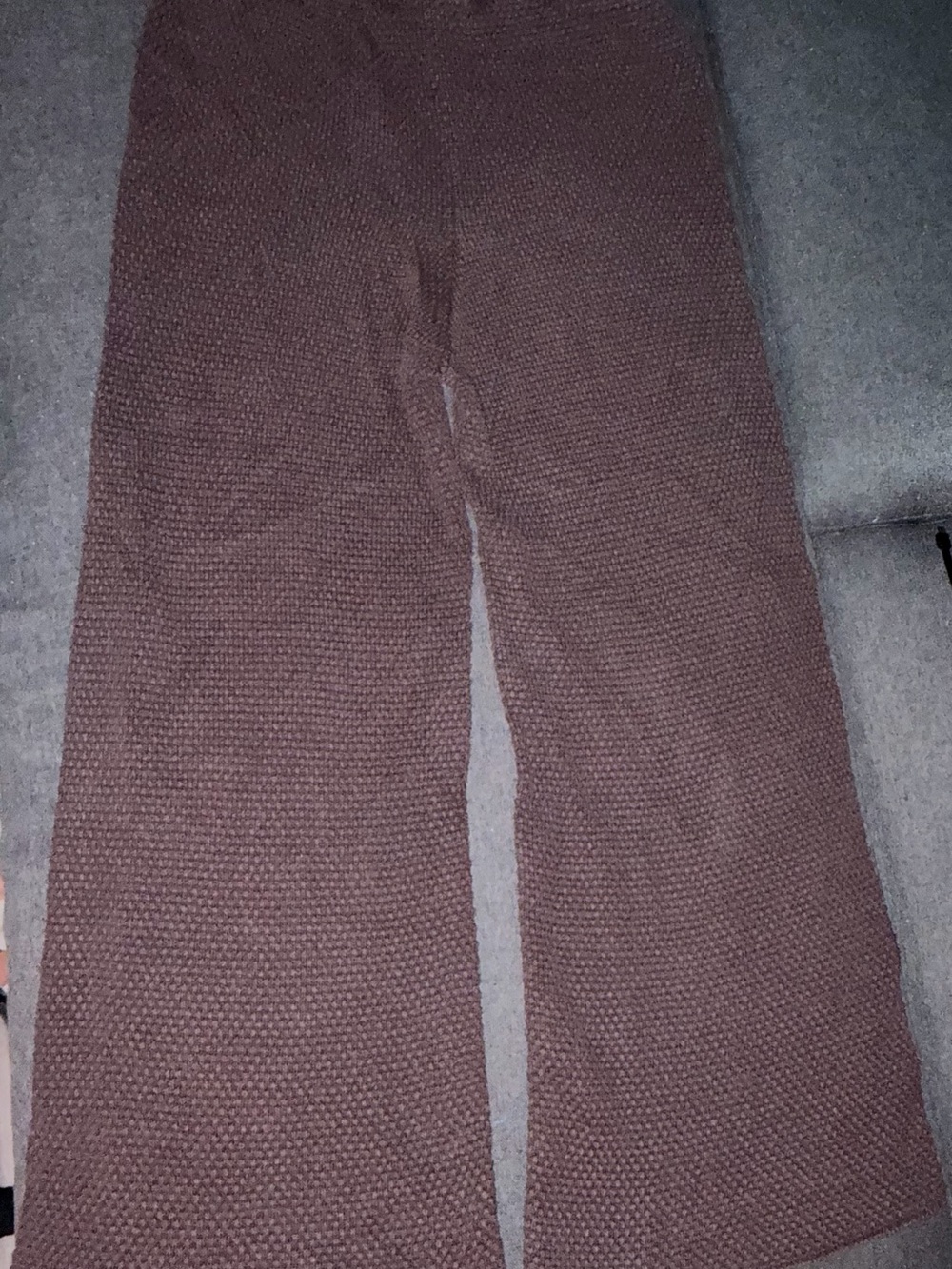 Free People Brown Knit Wide-Leg Pants
